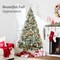 Best Choice Products Pre-Lit Sage Green Christmas Pine Tree w/ Flocked Branches, Warm-White Lights